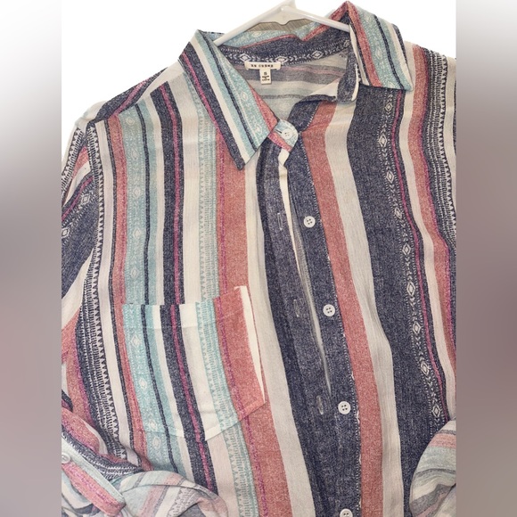 VICI- Colorful Button Down Top - Picture 3 of 3